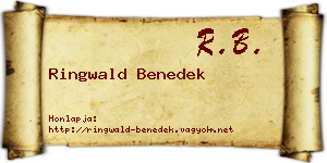 Ringwald Benedek névjegykártya